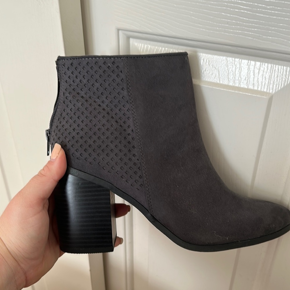grey booties, once twice!